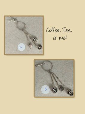 NEW Tea and coffee cup charm key chain